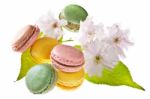 Tasty Colorful Macaroons Stock Photo