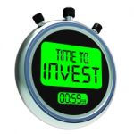 Time To Invest Message Showing Growing Wealth And Savings Stock Photo