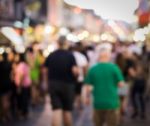 Blurred People In The Street Stock Photo