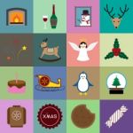 Christmas Icon Set  Illustration Stock Photo