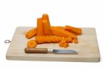 Several Peeled Carrots Stock Photo