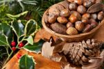 Christmas Nuts Stock Photo