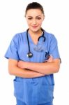 Confident Young Female Doctor Stock Photo