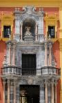 Malaga, Andalucia/spain - July 5 : Baroque Bishop's Palace Desig Stock Photo