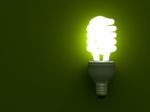 Energy Saving Compact Light Bulb Stock Photo