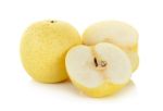 Yellow Pear Isolated On The White Background Stock Photo