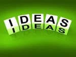 Ideas Blocks Mean Thoughts Thinking And Perception Stock Photo