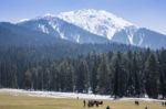 Panoramic View Of Beautiful Mountain Landscape Small Village  Stock Photo