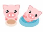 Cartoon Pig Illustration Stock Photo