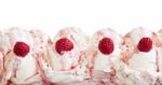 Raspberry Ice Cream Ball Stock Photo