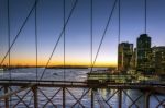 New York At Sunset Stock Photo