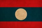 Laos Flag Drawing ,grunge And Retro Flag Series Stock Photo