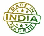 Made In India Stamp Stock Photo