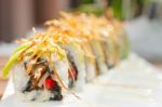 Japanese Sushi Rolls Maki Sushi Stock Photo