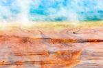 Grand Prismatic Spring In Yellowstone National Park Stock Photo