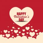 The Happy Valentines Day And Red Background Stock Photo