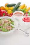 Fresh Caesar Salad Stock Photo