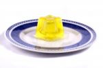 Yellow Gelatin Stock Photo