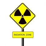 Radiation Warning Symbol Stock Photo