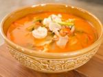 Tom Yum Kung Thai Spicy Seafood Soup Stock Photo