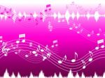 Pink Music Background Shows Rap Rock Or Randb
 Stock Photo