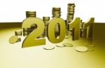 2011 Gold 3D Stock Photo