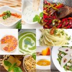 Healthy And Tasty Italian Food Collage Stock Photo