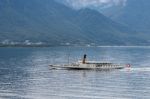 Vevey Steaming Along Lake Geneva Near Montreux In Switzerland Stock Photo