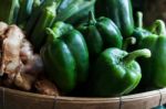 Fresh Ripe Bell Pepper On The Market Stock Photo