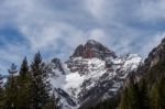 Red Mountain Near Cortina D'ampezzo Stock Photo