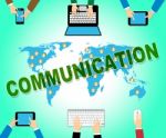 Communication Online Means Web Site And Networking Stock Photo