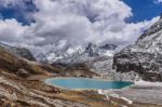 Milk Lake In The Mountains Stock Photo