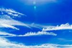 Background Of Blue Sky And Beautiful Sky On Summer Stock Photo