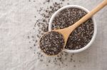 Chia Seeds Background Stock Photo