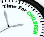 Time For Children Message Meaning Playtime Or Getting Pregnant Stock Photo