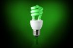 Green Lightbulb Stock Photo