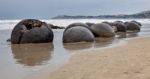 Moeraki Boulders Stock Photo