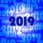 Twenty Nineteen Shows 2019 New Year And Celebrate Stock Photo