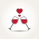  Love Heart Wine Glass Couple Stock Photo