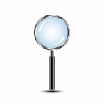 Magnifying Glass Isolated Stock Photo