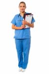 Elegant Medical Professional In Uniform Stock Photo