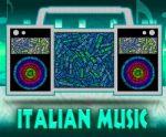 Italian Music Shows Sound Track And Acoustic Stock Photo