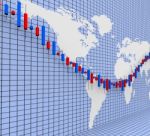 Stocks Graph Shows World Wide And Finance Stock Photo