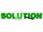 Solution Word Shows Solve Resolve Succeed And Solved Stock Photo