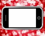 Smart Phone Empty Screen With Heart Stock Photo