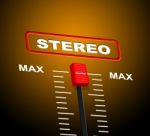 Stereo Music Shows Sound Track And Audio Stock Photo