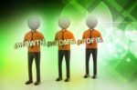 3d People Showing The Business Aims Stock Photo