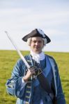 18th Century British Army Officer Stock Photo