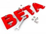 Beta Software Indicates Program Programming And Download Stock Photo