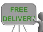 Free Delivery Whiteboard Shows Postage And Packaging Included Stock Photo